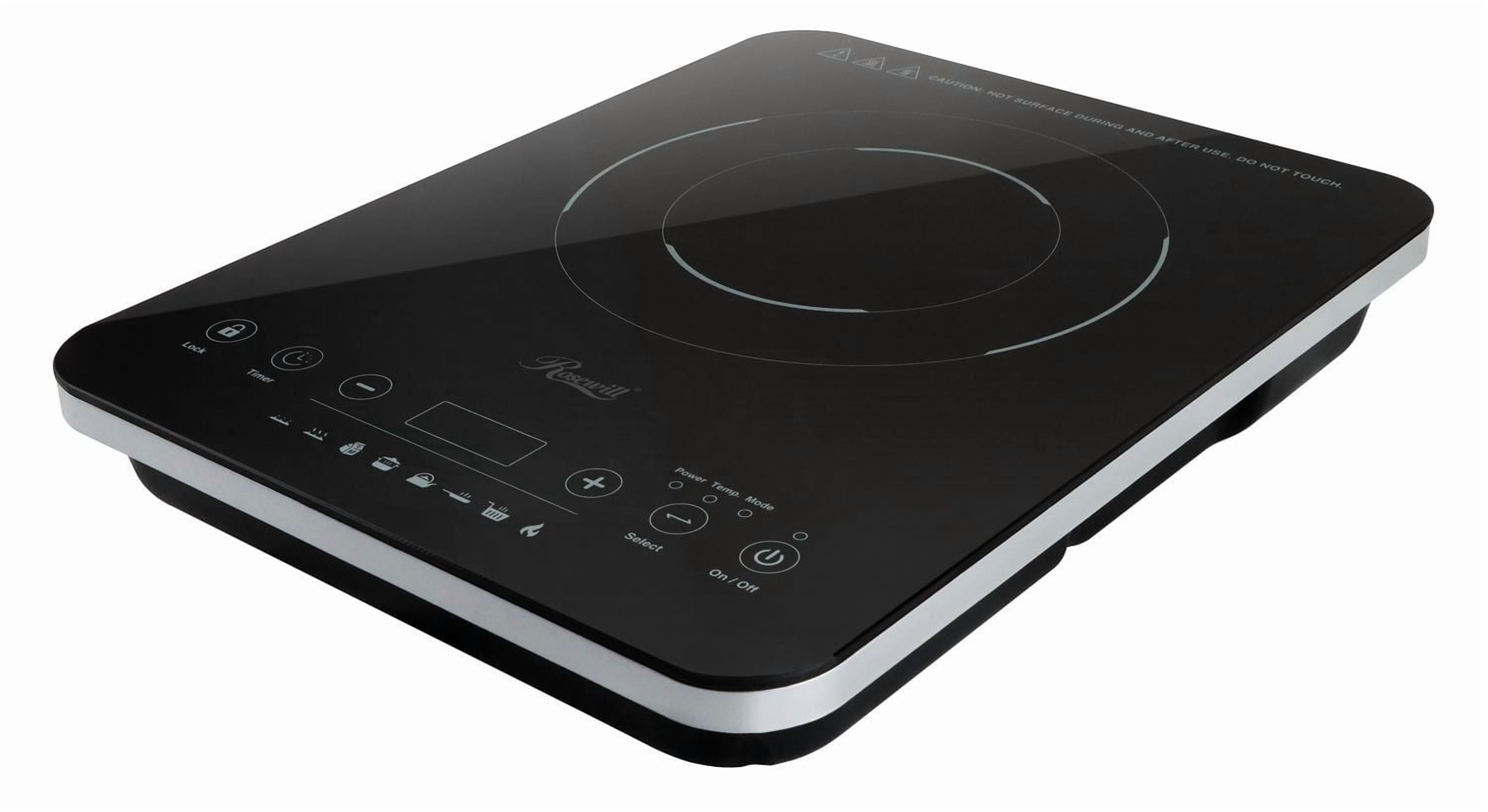 Rosewill RHAI-21001 Portable Induction Cooktop, 1800W Electric Stove Top, Energy Efficient Single Burner Stove, Includes 10" 3.5 Qt 18-8 Stainless Steel Pot