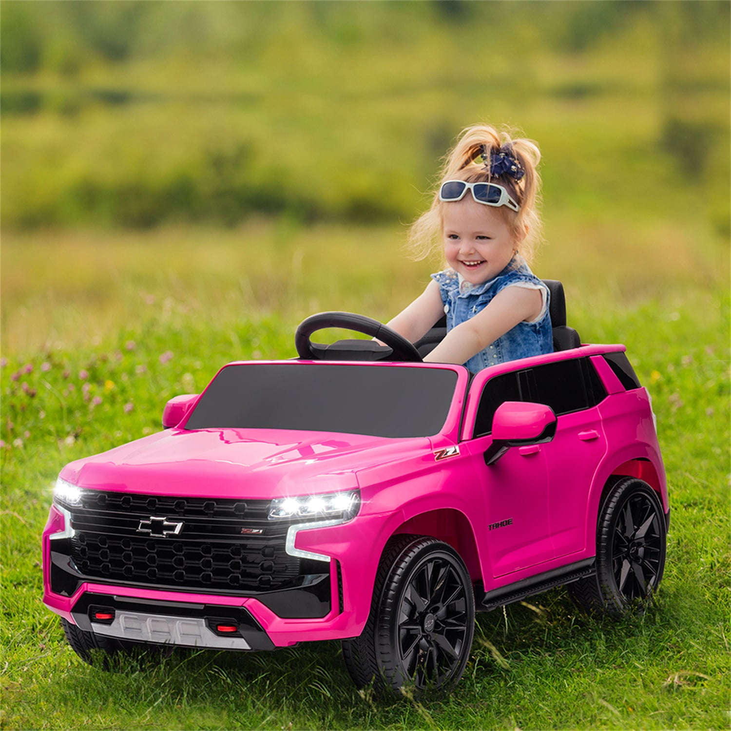 Kepooman Dual Drive 12.00V 7A.h Kids Electric Ride On with 2.4G Remote Control HL588 Chevrolet Tahoe SUV Pink Kepooman Dual Drive 12.00V 7A.h Kids Electric Ride On with 2.4G Remote Control HL588 Chevrolet Tahoe SUV Pink