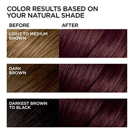 L Oreal Paris Feria Multi Faceted Shimmering Permanent Hair Color 36 Chocolate Cherry Deep Burgundy Brown 1 Kit Hair Dye