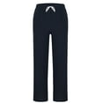 thumbnail image 4 of Dagegui Under $15 Mens Cotton Linen Pants Elastic Waist Drawstring Straight Leg Trouser Casual Loose Summer Beach Pant with Pocket Navy,S, 4 of 7