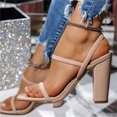 thumbnail image 1 of Verano nuevo estilo punta cuadrada tacones altos gruesos aumentan las sandalias de las mujeres Wmkox8yii shjk5273, 1 of 3