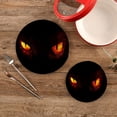 thumbnail image 2 of SKYSONIC Anger Monster Eyes Pot Holders Trivets, 2 Pcs Heat Resistant Trivets,Black Cotton Thread Weave Mats for Hot Pads Pans Pot Bowl Teapot for Kitchen Decor, 2 of 7