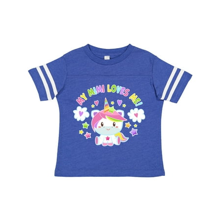 

Inktastic My Mimi Loves Me with Cute Rainbow Unicorn Gift Toddler Boy or Toddler Girl T-Shirt