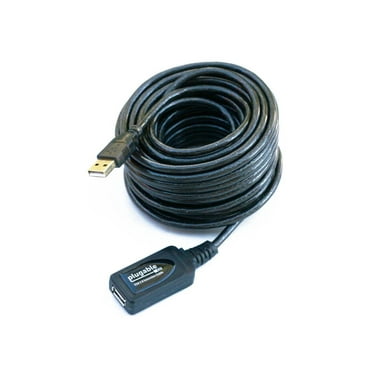 Plugable 10m USB 2.0 Type A Male/Female Active Extension Cable Black USB2-10M