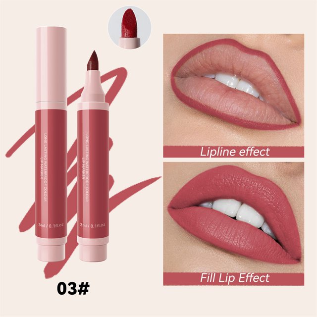 Crayon Contour des Lèvres Facile à Colorer Rouge à Lèvres Stylo Longue Tenue Hydratant Incolore et Maquillage Multifonction 3 ml, Crayon Contour des Lèvres