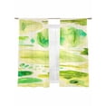 thumbnail image 2 of Abstract Art Green Plant Ink Painting Sheer Curtains 72 Inches Long 2 Panels Light Filtering Semi Sheer Window Curtains Drapes for Bedroom Living Room 52"x72"&nbsp;2&nbsp;&nbsp;Panels, 2 of 7