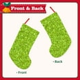thumbnail image 2 of KLL Lime green glitter for 18" Christmas Stocking Snowman Xmas Stocking Holiday Christmas Decoration Gifts for Family Kids, 2 of 8