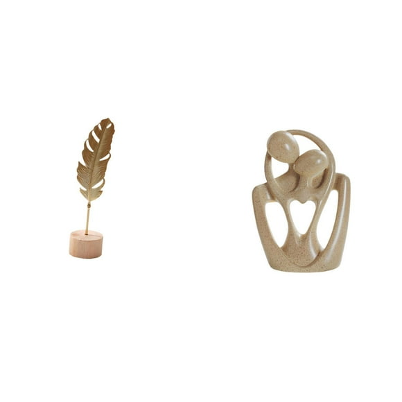 Escultura de pareja abstracta y creativa de hoja de metal nórdica, adorno para mesa, estantería, cafetería, escritorio, fiesta, regalo de cumpleaños,