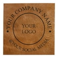 thumbnail image 1 of Printtoo Label for Small Business-100 SquareCustom VinylPersonalized Labels for Packaging, Bottle, Brand Stickers-Leather Texture, 2x2 Inches, 1 of 1
