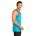 thumbnail image 3 of District Young Mens Cotton Ringer Tank DT1500-4XL (Aquamarine/ Black), 3 of 5
