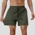 thumbnail image 6 of RYDCOT Mens Casual Shorts 9 inch Inseam Stretch Beach Shorts Elastic Waist Drawstring Summer Solf Shorts Army Green, 6 of 6