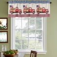 thumbnail image 3 of 4th of July Curtain Valances for Windows, Kitchen Valance Window Treatments Panel 2 Pack, Red Truck Watermelon Patriotic Star USA Flag Rod Pocket Short Curtains for Bathroom Bedroom 42 x 12 Inch, 3 of 8