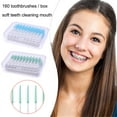thumbnail image 2 of 320pcs Double-ended Toothpick Soft Silicone Tooth Picks Floss Interdental Brush Stick Hygiene Tools (Green), 2 of 9
