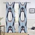 thumbnail image 5 of Full Penguins Blackout Curtain Panels Drapes Privacy Assured with Light Filtering Curtains for Living room Bedroom Bathroom Window, 5 of 6