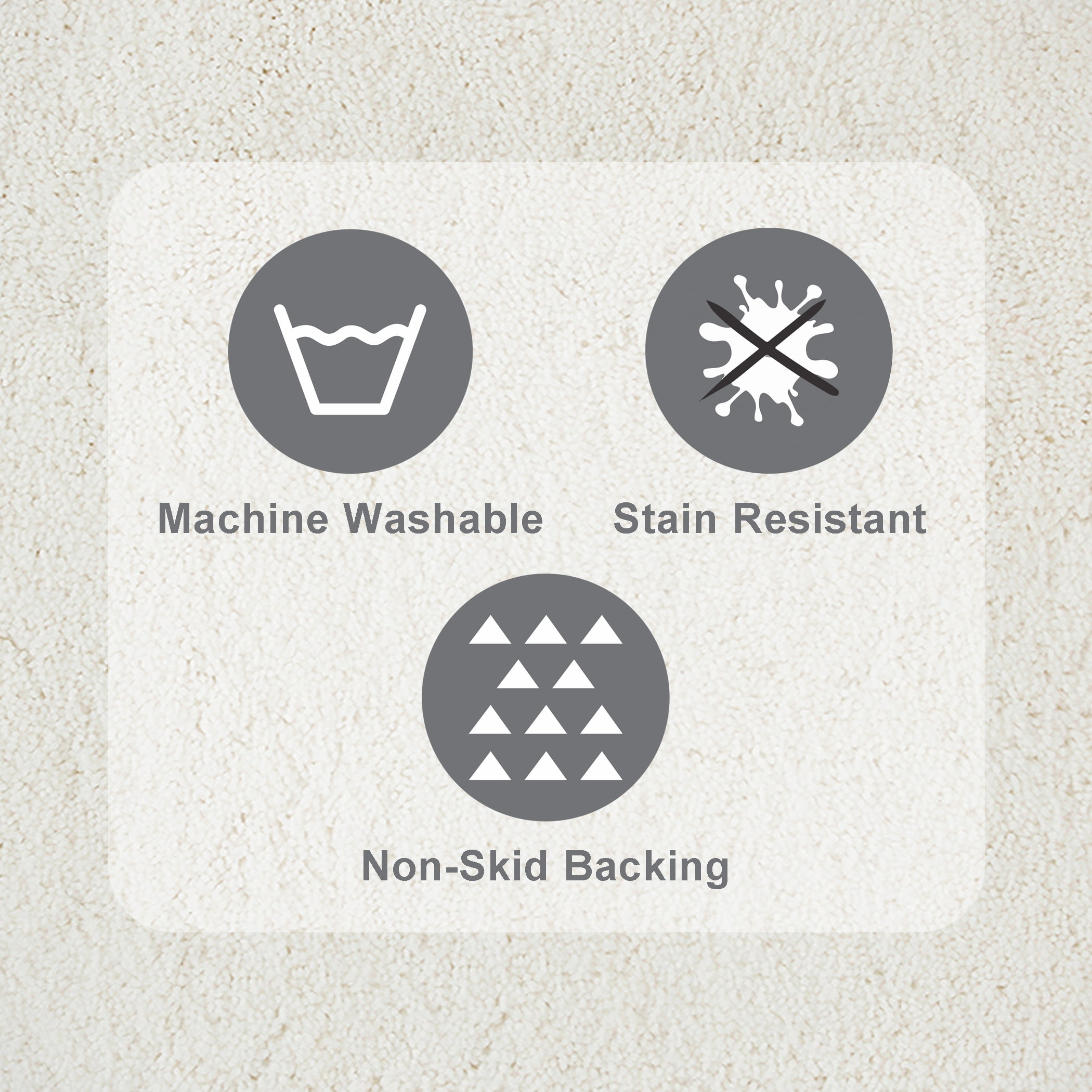 Mainstays Performance Recycled Polyester Bath Rug, Arctic White, 20" x 34"