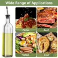 thumbnail image 6 of Dispenser Bottle, 1 Pcs Glass Olive Oil Dispenser and Vinegar Dispenser Set with 2 Stainless Steel Pourers, 2 Labels,1 Brush and 1 Funnel Oil Bottles for Kitchen (500ml), 6 of 15