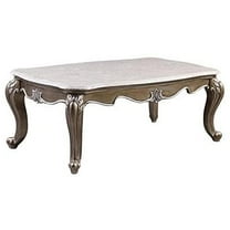 LV00302 - Coffee Table, Marble Top & Antique Bronze Finish - Elozzol