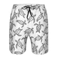 thumbnail image 4 of Naloa Hand Drawn Turtle Men's Beach Shorts, Surfing shorts, Swim trunks, Quick Dry Swim Trunks for Surfing Beach Fun - XX-Large, 4 of 9