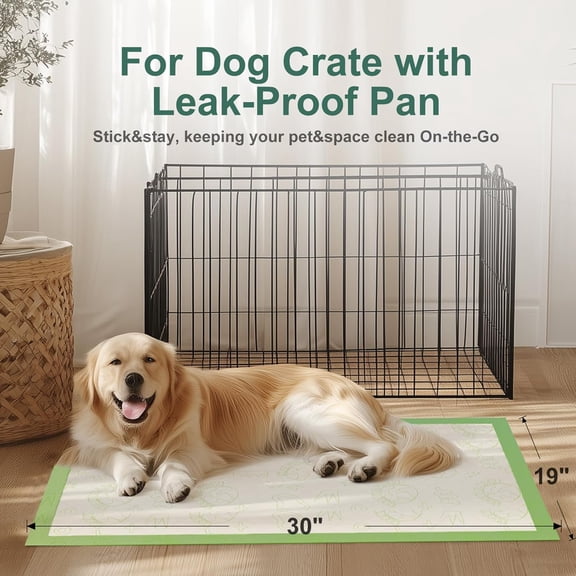 Dog Pee Pads with Adhesive Strips 50Count, 19x30 Extra Large Disposable Pads for Training