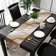 thumbnail image 3 of Beige Ombre Table Runner 72 Inches Long, Modern Geometric Abstract Aesthetic Cream Kitchen Coffee Dining Table Decoration for Home Party Birthday Wedding Home Decor 16x72 Inches, 3 of 8