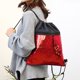 thumbnail image 3 of Mochila Con Cordón Lentejuelas Escolar Bolsas Hombro Almacenamiento para Mujer () Rojo, 3 of 9
