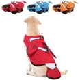 thumbnail image 2 of Dog Life Jacket with Handle, Adjustable Dog Life Vest for Swimming Boating, Doggie Safety Vest Floatation Preserver Lifesaver for Small Medium Large Dogs, Red, L, 2 of 9