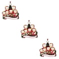 thumbnail image 3 of Monstrate Navidad 2020 familia de 2-6 cabeza adorno árbol de Navidad decoración colgante DIY grabable Type1 NO1, 3 of 6