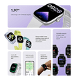 thumbnail image 4 of Versión global Xiaomi Redmi Watch 4 20 días de duración de batería Ultra grande 1.97 '' AMOLED Llamada telefónica Bluetooth 5ATM GNSS Reloj inteligente, 4 of 5