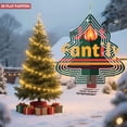 thumbnail image 4 of Stylish Metal Hanging Christmas Tree Wind Spinner - Festive Red Orange & Green Stripes with Flame Top - Perfect for Garden Decor, 4 of 7