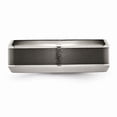 thumbnail image 3 of Titanium Polished With Black Ceramic Center 8mm Beveled Band (Size 11.5) Made In China tb384-11.5, 3 of 4