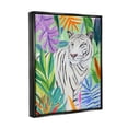 thumbnail image 3 of Stupell Vivid Nature Tiger Plant Leaves Animals & Insects Painting Black Floater Framed Art Print Wall Art, 3 of 6
