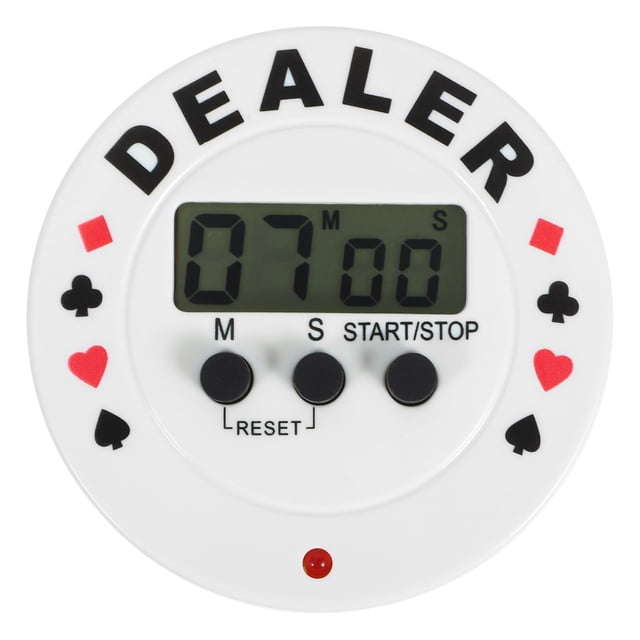 SHISUYAN Digital Poker Timer for Home Use White Countdown Timer with Excellent Texture and Wear Resistance 6.5 Inches