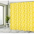 thumbnail image 5 of Ambesonne Yellow and White Shower Curtain, Geometric Striped, 69"Wx84"L, Yellow and White, 5 of 5