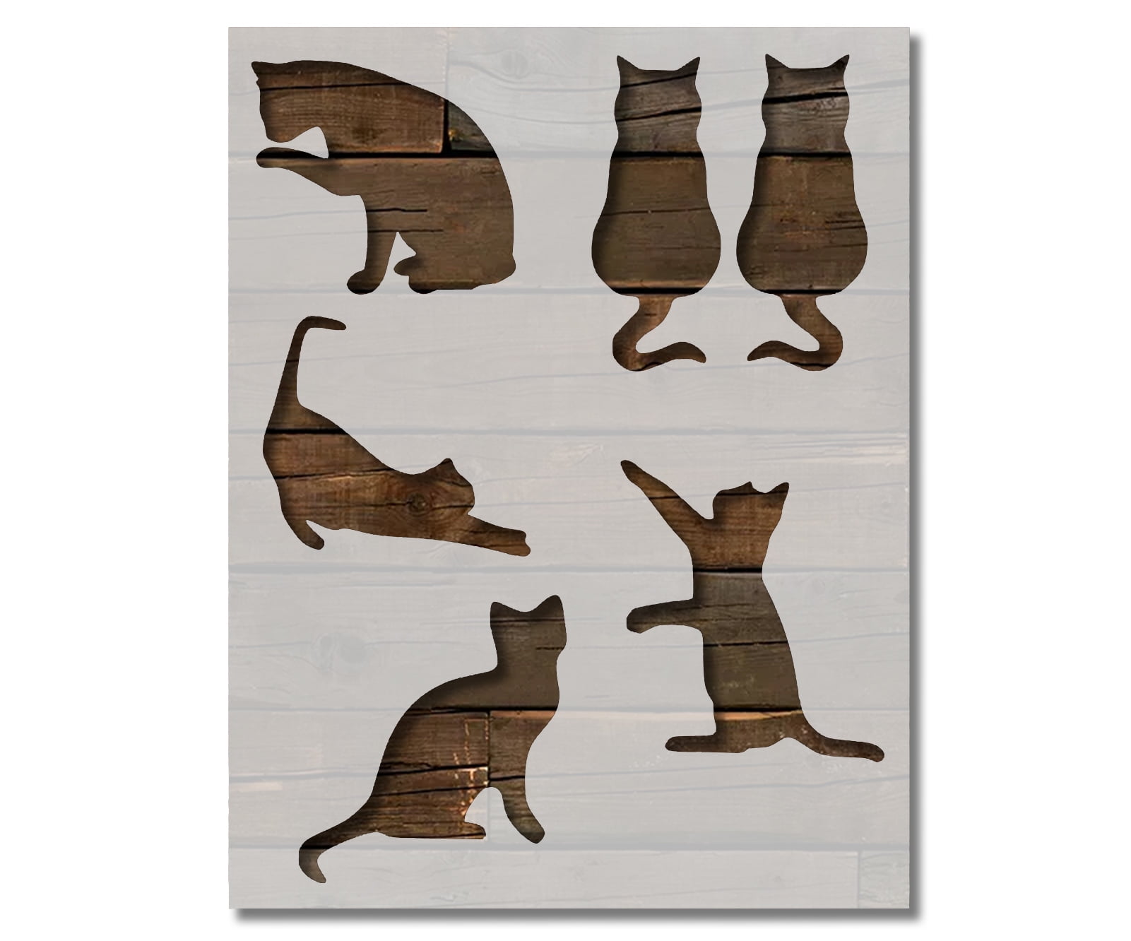 Kittens Kitty Cat Stencil Template Reusable 8.5 x 11 for Painting on