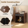 thumbnail image 5 of Demi Bonn 25" Wooden Dog Crate Furniture for Indoor Dogs, Dog Kennel with 2 Fabric Drawers, Modern Dog Cage for Small/Medium Dogs, Brown, 5 of 8