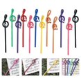 thumbnail image 3 of 24Pcs Students Note Pencils Musical Note Pencils with Eraser Colorful Music Pencils Wooden Treble C, 3 of 5