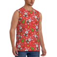 thumbnail image 2 of Fotbe Cute Christmas Bunny Men's Camiseta sin Mangas Estampada para Hombres, Playera Casual para Gimnasio, Entrenamiento, Playa-Large, 2 of 7