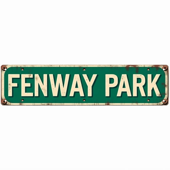 Fenway Park Tin Sign - 16x4 Inches Sports Decor for Wall, Ideal for Garage, Man Cave, Bedroom | man cave accessories, garage decor, vintage decor for home