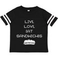 thumbnail image 3 of Inktastic Live Love Sandwiches Boys or Girls Toddler T-Shirt, 3 of 5