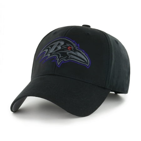 Baltimore Ravens Gloves - NFL Baltimore Ravens Black Mass Basic Adjustable Cap/Hat by Fan Favorite