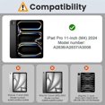 thumbnail image 3 of compatible iPad Pro 11 (2024) M4 Support de Tablette en Cuir Tactile + Clavier Bluetooth à Pavé Tactile X7 - P Newway CPDD, 3 of 5