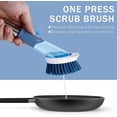 thumbnail image 3 of Dish Brush with Soap Dispenser Dish Scrubber with Replaceable PP Head Kitchen Di, 3 of 5