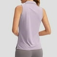 thumbnail image 7 of Pxiakgy Women's Golf Shirt Sleeveless Lightweight V Neck Tennis Polo Shirts with Collar Quick Dry Athletic Tops for Women Women's Sleeveless Shirts Collared V Neck Tennis Tank Tops Lightweight Pink L, 7 of 7