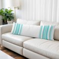 thumbnail image 2 of Teal Green Striped Body Pillow Cover 20 x 60 Inch Decorative Pillow Cover Farmhouse Simple Line Vertical Stripes Lumbar Pillowcase Seasonal Rectangle Cushion Case for Couch Sofa Bed Living Room, 2 of 9