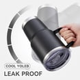 thumbnail image 2 of 30 oz Tumbler with Handle and Lid, Stainless Steel Tumblers Double Wall Vacuum Insulated Travel Mug Leak Proof Cup Keep Drinks Cold and Hot Black, 1 Pack, 2 of 4