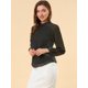 thumbnail image 4 of Blusa Oficina ReuniÃ³n Cuello Alto Linterna Lunares Negro T XL Unique Bargains Blusa, 4 of 6