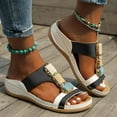 thumbnail image 2 of Mostsola Womens Orthopedic Sandals Boho Beaded Comfort Cushion Walking Shoes Summer Slides, 2 of 8