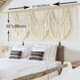 thumbnail image 4 of Decoración de pared de macramé IOWER, 200 cm de ancho x 90 cm de largo, extra grande, 4 of 7