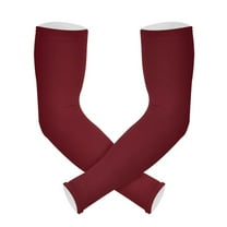 ALAZA Dark Red UV Sun Protection Arm Sleeves UPF 50  Compression Cooling Sleeve 1 Pair