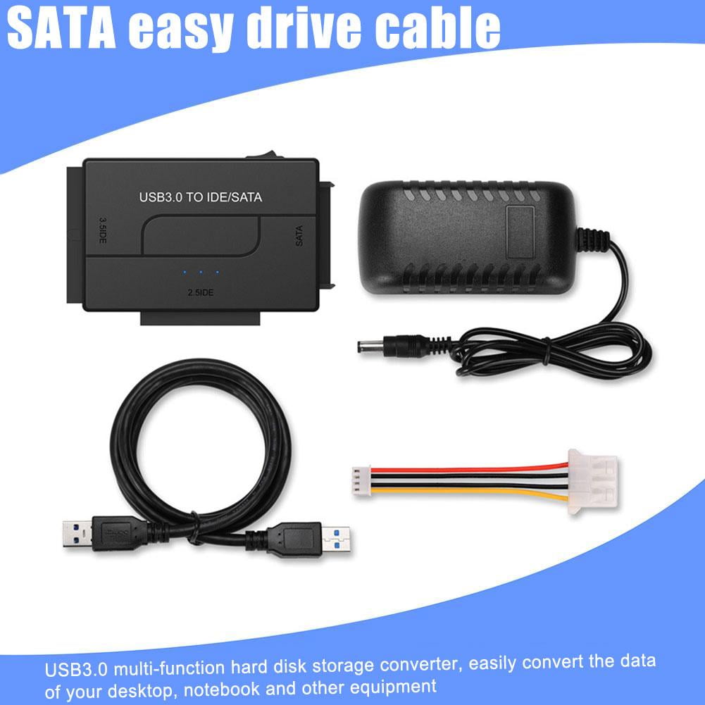 Zilkee USB 3.0 to SATA IDE Adapter Converter for 2.5/3.5 Inch HDD SSD, External Hard Drive & Optical Drive Enclosure, Plug & Play, UK Plug